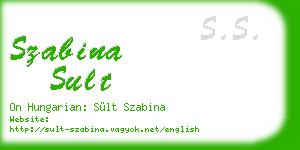 szabina sult business card